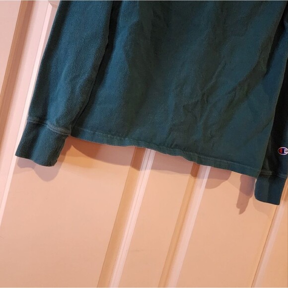 Champion turquoise cotton long sleeve top XS - Picture 3 of 4
